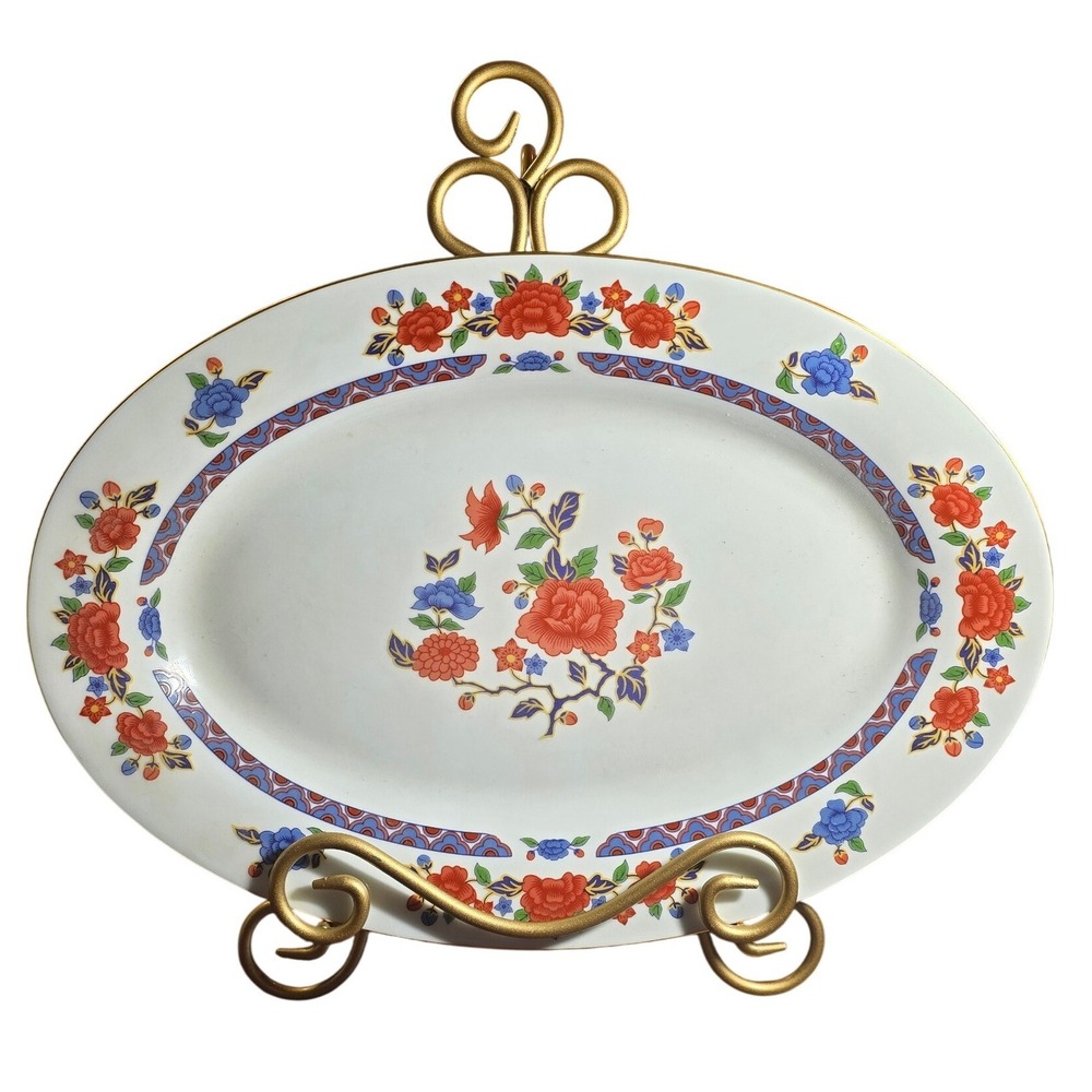 Crown Ming Yung Shen Fine China Oval Serving Platter Regent Collection 14"